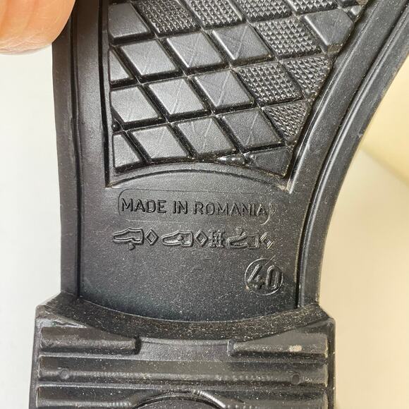 RED Valentino Women's EU 40 / US 10 Designer Black Rubber Rain Boots NO INSOLES - Picture 9 of 16